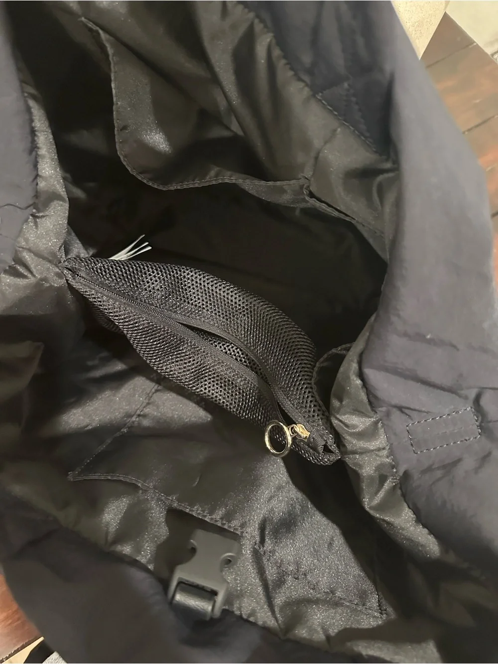 lululemon athletica Black Tote with Gold Hardware